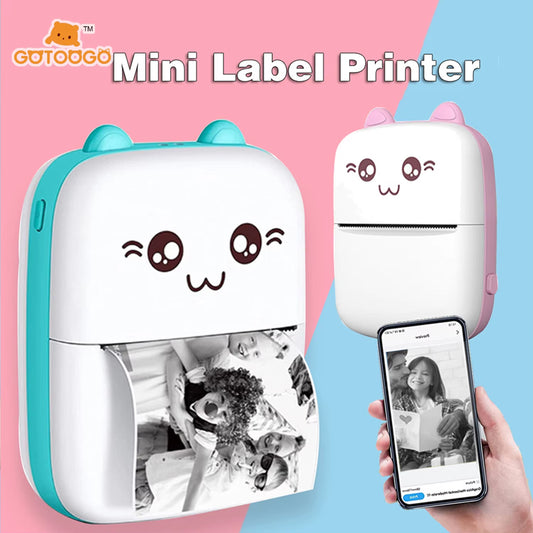 Mini impresora de bolsillo, impresora térmica inalámbrica